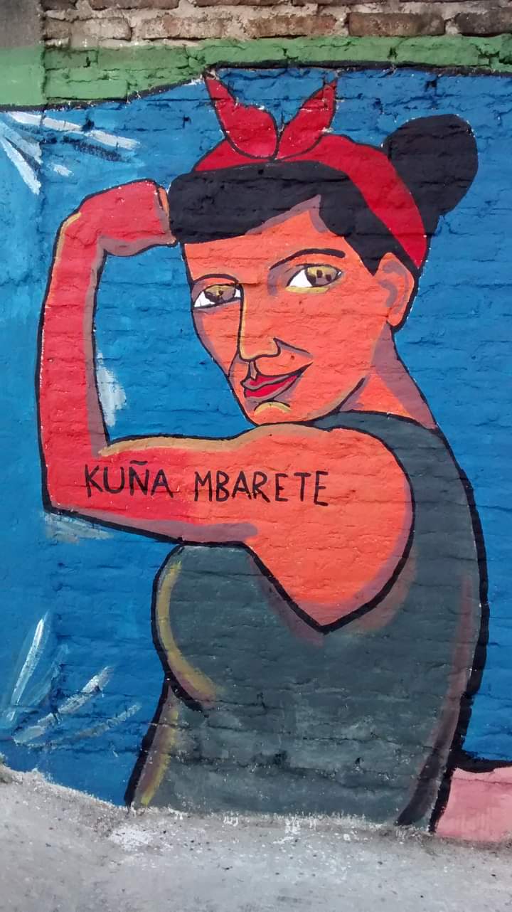 COLECTIVO DE ARTE KUÑA MBARETE MURALISMO Y ARTE CALLEJERO